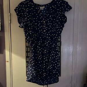 Oh! Mamma Blue Heart Pattern Top